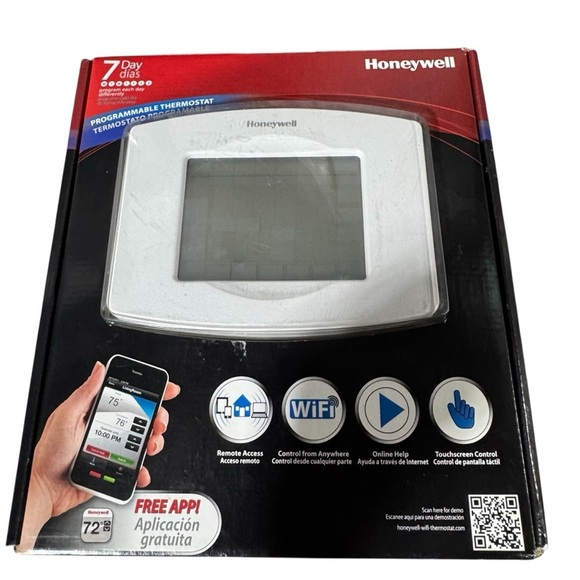 Honeywell White Programmable Thermostat - Picture 1 of 4